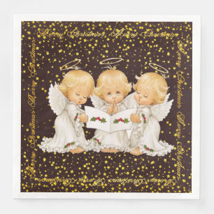 Servilleta de papel de Caroling de la cena linda