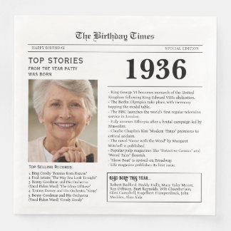 Servilleta De Papel De Cena 1936 Newspaper Birthday Paper Napkin