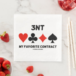 Servilleta De Papel De Cena 3 NT Mi Contrato Favorito Cuatro Tarjetas Completa
