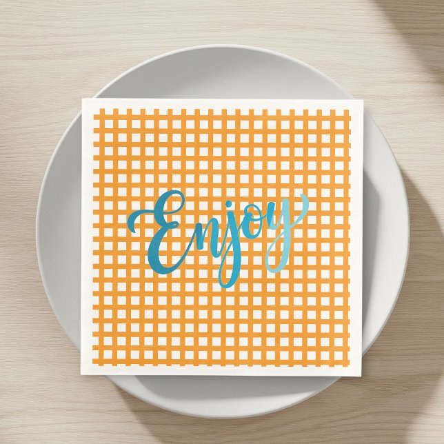 Servilleta De Papel De Cena 50 Paper Napkins - Nautical Checkered Pattern  (Subido por el creador)