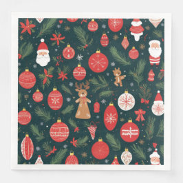 Servilleta De Papel De Cena Abrazando el espíritu de los Navidades, Feliz Navi