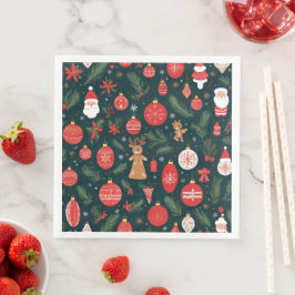 Servilleta De Papel De Cena Abrazando el espíritu navideño, Feliz Navidad