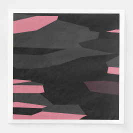 Servilleta De Papel De Cena abstracto rosa y negro