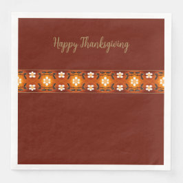 Servilleta De Papel De Cena Acento floral moderno