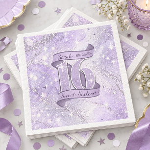 Servilleta De Papel De Cena Acuarela Brillante Dulces 16 Violeta ID1333 ID1333