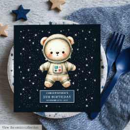 Servilleta De Papel De Cena Adorable Fiesta personalizado del astronauta de os