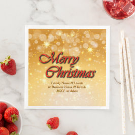 Servilleta De Papel De Cena Agregar nombre Editar Navidades de coincidencia de