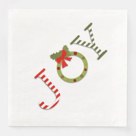 Servilleta De Papel De Cena Alegría de los Navidades