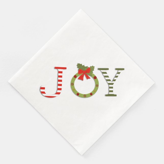 Servilleta De Papel De Cena Alegría de Navidad (Esquina)