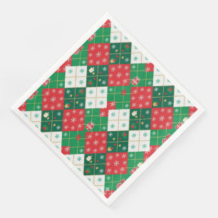 Servilleta De Papel De Cena Alegría Navideña Festiva de Argyle