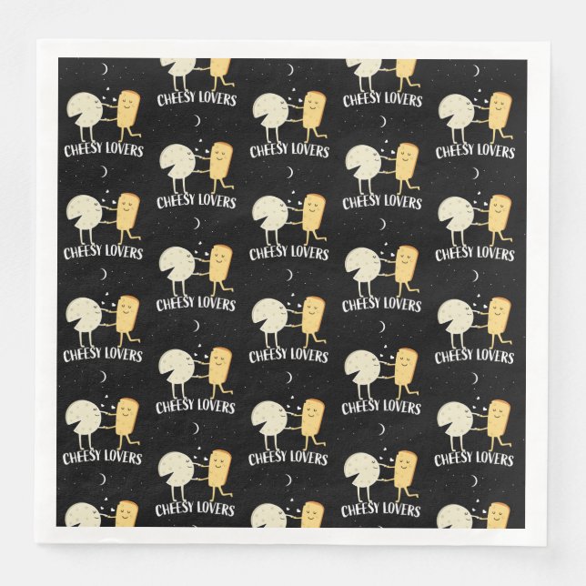 Servilleta De Papel De Cena Amantes Del Queso Y Conocidos (Anverso)