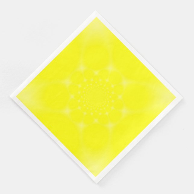 Servilleta De Papel De Cena Amarillo Brillante (Esquina)