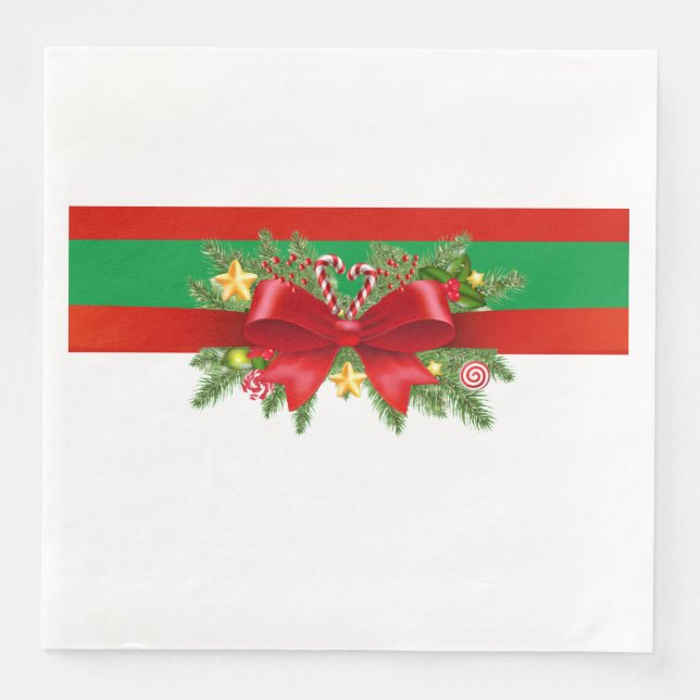 Servilleta De Papel De Cena Amarrado En Un Ojo Rojo (Anverso)