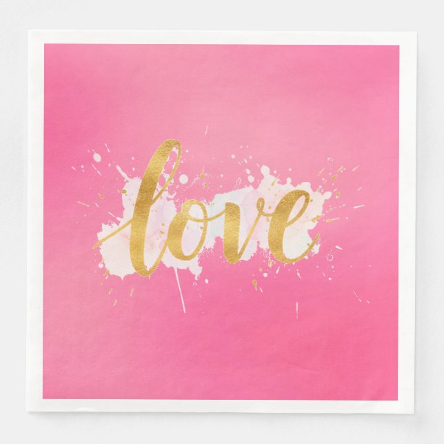 Servilleta De Papel De Cena Amor (Anverso)