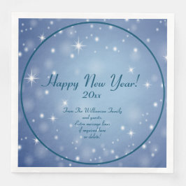 Servilleta De Papel De Cena Añadir nombre de organización familiar Feliz Año N