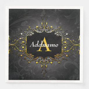 Servilleta De Papel De Cena Añadir su nombre e inicial