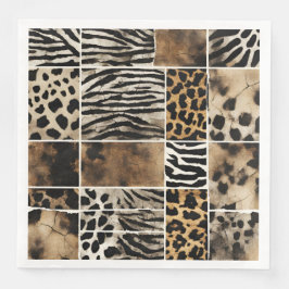Servilleta De Papel De Cena Animal Print - Paper Napkins 