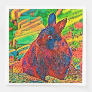 Servilleta De Papel De Cena AnimalColor_Rabbit_001