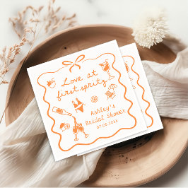 Servilleta De Papel De Cena Aperol Spritz Bridal Shower Napkin