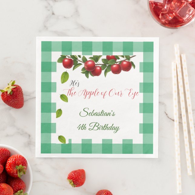 Servilleta De Papel De Cena Apple de nuestros Ojos Napkins (In situ)