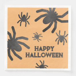 Servilleta De Papel De Cena Araña Espeluznante Feliz Halloween