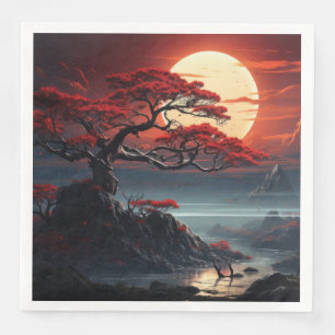 Servilleta De Papel De Cena Árbol Bonsai