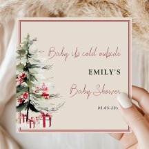 Árbol de Navidad de Invierno para Baby Shower Frío
