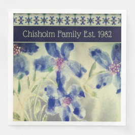 Servilleta De Papel De Cena Área de diseño de tipografía decorativa