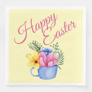 Servilleta De Papel De Cena Arreglo floral primaveral pastel