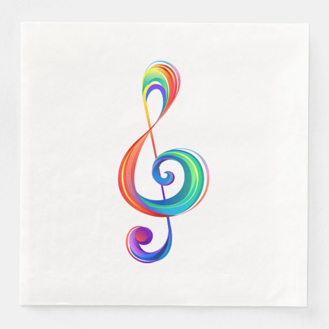 Servilleta De Papel De Cena Arroyo arcoiris estratificado (Anverso)