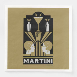 Servilleta De Papel De Cena Arte Art Decó de Martini