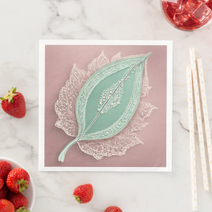 Servilleta De Papel De Cena Arte de IA rosa polvoriento