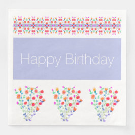 Servilleta De Papel De Cena Arte de patrones florales