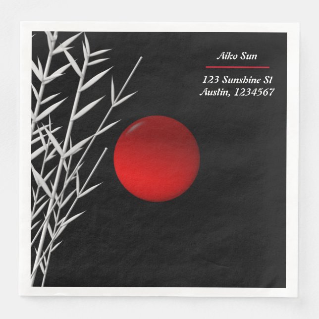 Servilleta De Papel De Cena Arte zen, buena suerte, personalizado (Anverso)