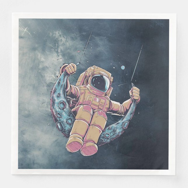 Servilleta De Papel De Cena Astronauta (Anverso)