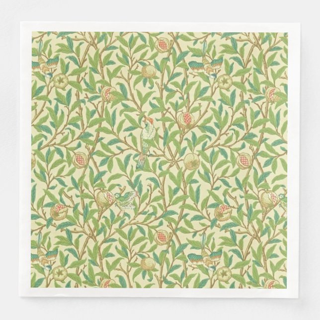 Servilleta De Papel De Cena Ave y granada (Anverso)