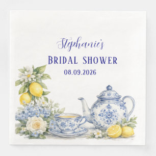 Servilleta De Papel De Cena Azulejos portugueses azul Regalo de boda