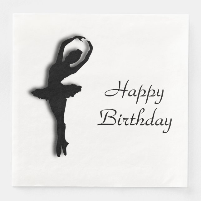 Servilleta De Papel De Cena Ballerina Pirouette en Garden Green (Anverso)