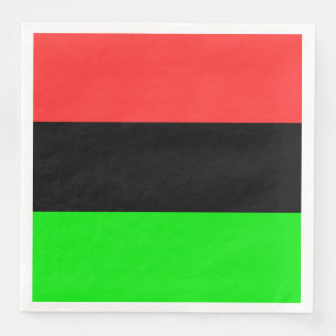 Servilleta De Papel De Cena Bandera afroamericana