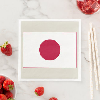 Servilleta De Papel De Cena Bandera de Japón: Hinomaru, Nisshōki, Sol Naciente