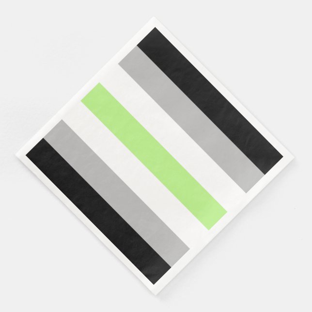 Servilleta De Papel De Cena Bandera de orgullo Agender (Esquina)