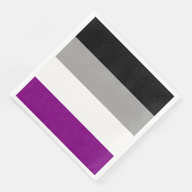 Servilleta De Papel De Cena Bandera de Orgullo Asexual (Esquina)