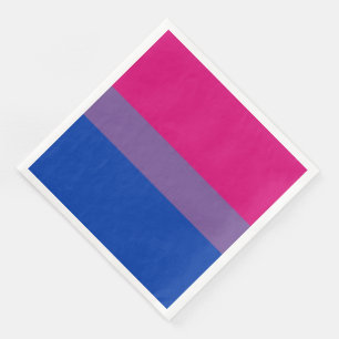 Servilleta De Papel De Cena Bandera de orgullo bisexual