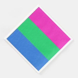 Servilleta De Papel De Cena Bandera de orgullo polissexual