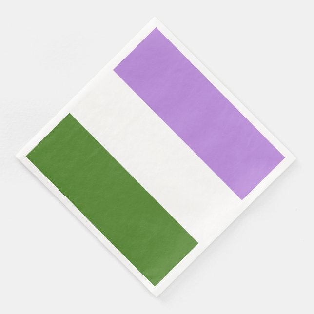 Servilleta De Papel De Cena Bandera de Orgullo Queer (Esquina)