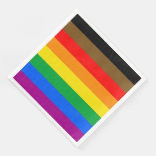 Servilleta De Papel De Cena Bandera del Orgullo Arcoíris de Filadelfia