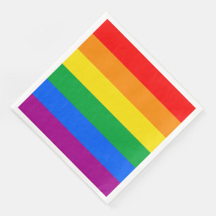 Servilleta De Papel De Cena Bandera del Orgullo Arcoíris LGBTQ+