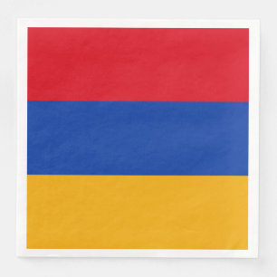 Servilleta De Papel De Cena Bandera patriótica armenia