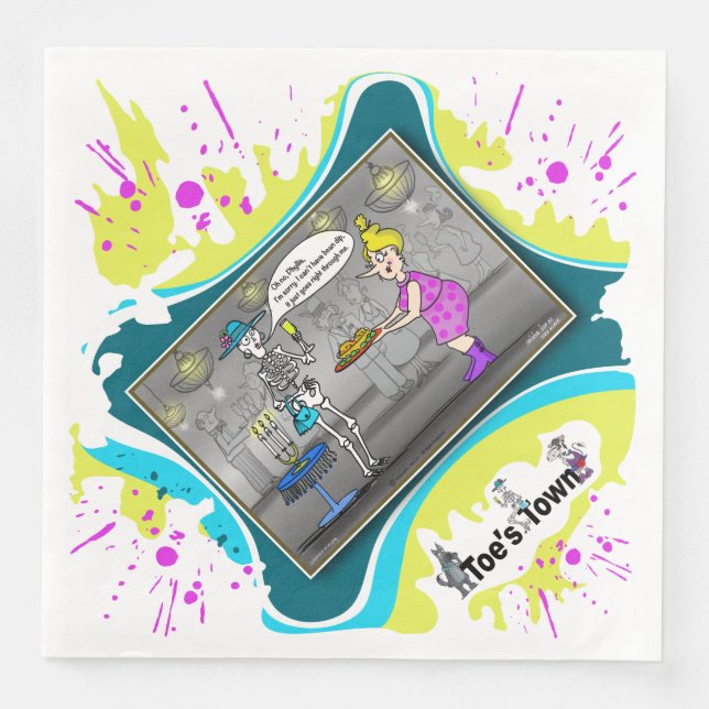 Servilleta De Papel De Cena Bean Dip | Birthday Dinner Napkin (Anverso)