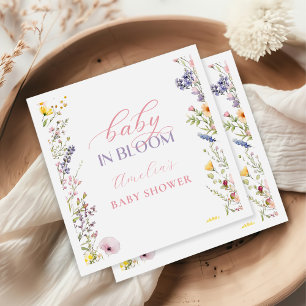 Servilleta De Papel De Cena Bebé en las toallas de Baby Shower de Flor Silvest